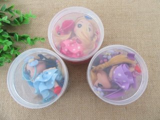 1Pack X 11Pc Hair Clips Elastic Hair Band Scrunchies Keyring