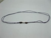 95 Purple 2-String Waxen Strings For Necklace Copper Clasp