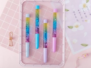 10X Fairy Wand Stick Black Gel Ink Pen Glitter Crystal Pens
