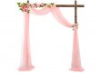 1Pc Pink Wedding Arch Chiffon Backdrop Curtain Drapes Background
