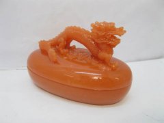 10X Dark Orange Dragon on Top Soap Case Box 10X Dark Orange Dragon on Top Soap Case Box