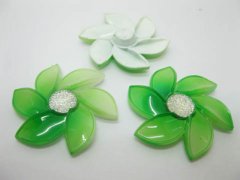 20Pcs Green Flower Hairclip Jewelry Finding Beads 6cm 20Pcs Green Flower Hairclip Jewelry Finding Beads 6cm
