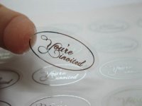 500X Silver You're Invited Envelope Sticker Seals Wedding Invita