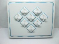 1Pc Light Blue Edged Earring & Pendant Display Case