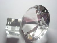 1X New Clear Taper Crystal Ball 100mm