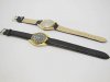 4Pcs New Men's Black Leatherette Strap Wrist Watch