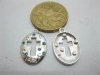 200 Alloy Metal Oval Pendants Jewellery Finding