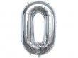 6Pcs Silver Numbers 0 Air-Filled Foil Balloons Party Decor