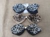 12Pcs Leopard Bowknot Hair Clip Hairpin Spring Ponytail Holder M