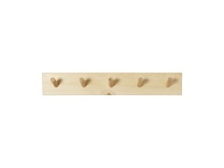 5Pc Solid Wooden Coat Hooks Wall Hook Door Bathroom Hallway Hang