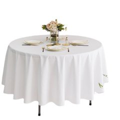 1Pc 200cm Round Tablecloth Washable Table Cover Dining Party Fav