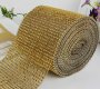 1Roll X 10Yds Golden Diamond Mesh Rhinestone Ribbon Crystal Wrap