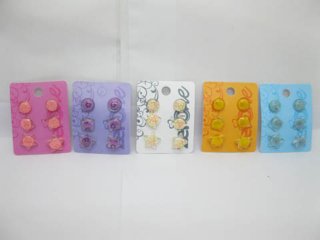 180 Pairs Colorful Arcylic Earring Studs Assorted