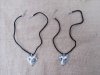 12Pcs Mens Knitted String Necklace with Ox-head