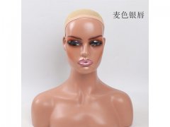 1Pc Female Mannequin Bald Head Display Props Shoulders Bust