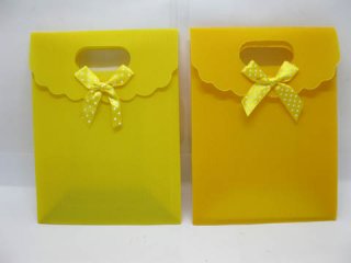 12Pcs New Yellow Gift Bag for Wedding 16.5x12.5cm