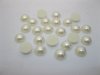 1000Pcs 10mm Ivory Semi-Circle Simulated Pearl Bead Flatback