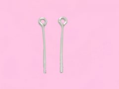 20pcs Pure 925.Sterling silver eye pin 20mm 20pcs Pure 925.Sterling silver eye pin 20mm