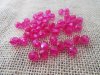 492Grams (2050Pcs) Fushia Plastic Round Facted Beads 8mm