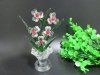 1X Crystal Green Money Tree with Flower Figurines Home Wedding