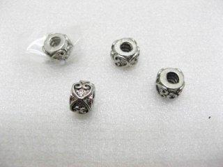 10 Alloy European Carved Metal Thread Beads ac-sp313