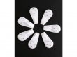 12Sheets x 6Pcs White Plastic Wall Hook with 4Nails Wall Hook