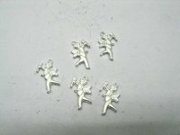200 Charms shiny Metal Angel Pendants