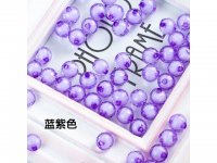 500g (1950pcs) Faceted Round Acrylic Loose Beads 8mm Purple