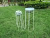 1Set x 2Pcs White & Blue Modern Flower Plant Display Stand