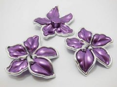 30Pcs Purple Flower Hairclip Jewelry Finding Beads 5.5x5cm 30Pcs Purple Flower Hairclip Jewelry Finding Beads 5.5x5cm