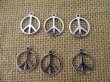 100Pcs New Peace Symbol Beads Charms Pendants Jewellery Findings