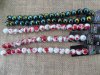 12Strand x 16Pcs Glass Beads Unfinished Beaded Bracelet 2 Design