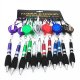 12 Carabiner Ball Point Pens w/Retractable String