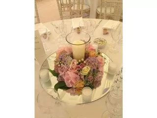 10X Round Mirror Base Wedding Table Centrepiece 20cm