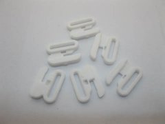 200Sets(400Pcs) White Plastic Bikini Bra Clips 12mm