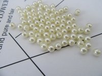 250Grams Ivory Simulate Pearl Loose Spacer Beads 10mm Dia.