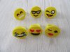 50 Fancy Dress Rubber smile face emoji Rings Assorted