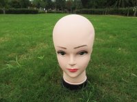 1Pc Red Eyeshadow Bald Head Torso Mannequin Hairdressing Head