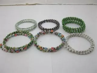 60Pcs New Fashion Multi-Loop Beaded Bracelets