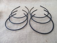 20Pcs Black Twisted Design Headbands Hair Band Hair Loop 4mm