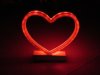 1X Heart Shape Red LED Light Night Light Lovers Home D?cor