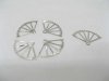 500 Silver fans Charms Pendants Earring Connector