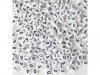 6Packs x 200Pcs White & Black Numbers Flat Round Beads 7mm