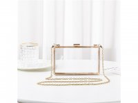 1Pc Acrylic Bridal Transparent Clear Women Clutch Purse Bag
