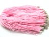 100 Pink Multi-stranded Waxen & Ribbon For Necklace