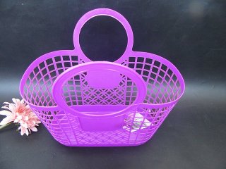 6Pcs Plastic Carry Tote Bag for Grocery Shopping Mixed