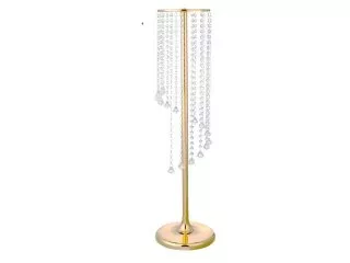 1Set Rotating Crystal Flower Stand Table Chandelier Centerpiece
