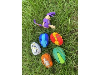6Pcs Dinosaur Egg Dinobot Easy-to-Transform Toy for Kids