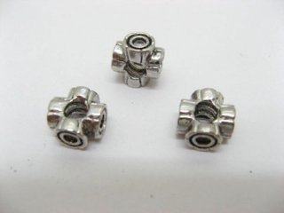 10 Alloy European Cross Thread Beads ac-sp362