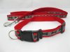 5Sets Reflective Adjustable Dog Collar & Lead Red 38-62cm